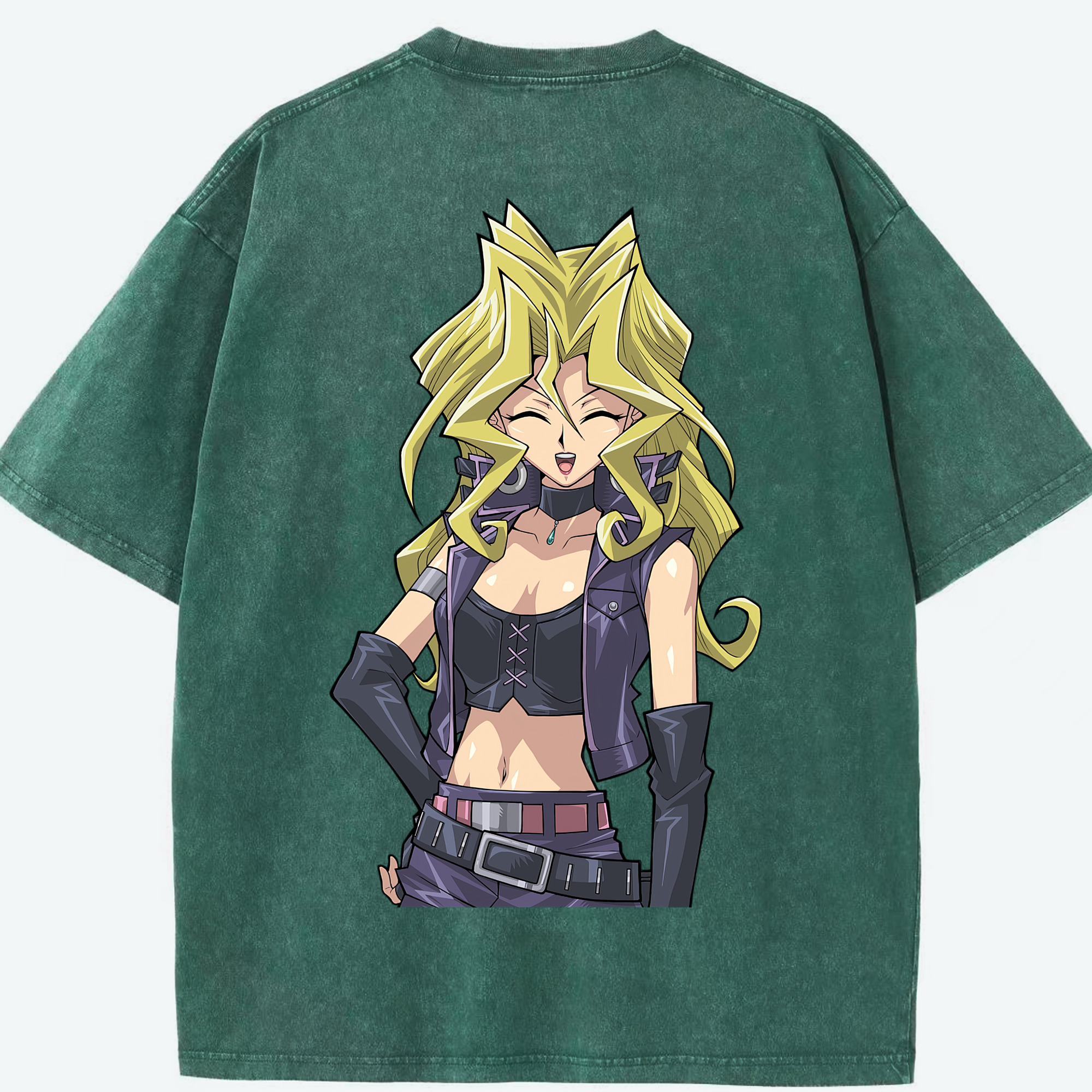 （画像用） 遊☆戯☆王 Yu-Gi-Oh! 綿100% ヴィンテージ風 半袖Tシャツ（背面プリント）